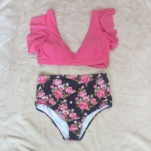 Pink Bikini Top and Bottoms Set